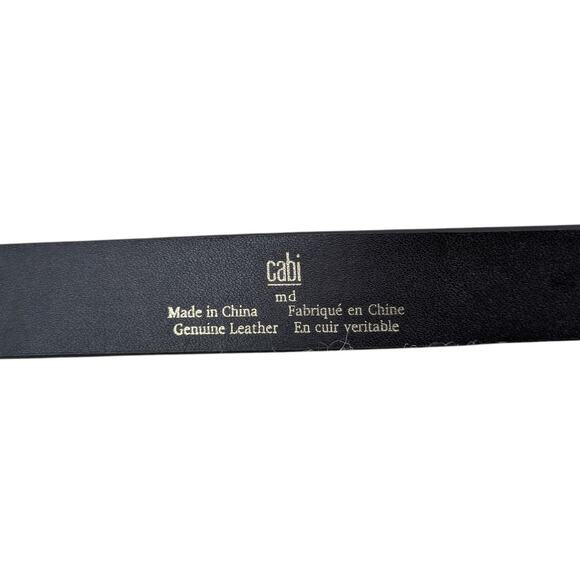 CABI Brown Leather Gold Tone Bridle Bit Studded Belt Size Medium - Picture 2 of 13